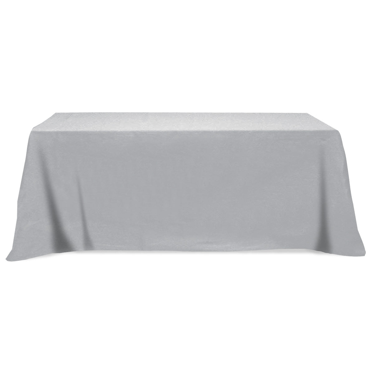 Flat Poly Cotton Table Cover, Four Sided, 8 Foot Table - Flat Poly/Cotton 4-sided Table Cover - fits 8' standard table
