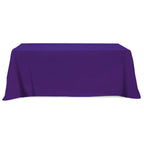 Flat Poly Cotton Table Cover, Four Sided, 8 Foot Table - Flat Poly/Cotton 4-sided Table Cover - fits 8' standard table