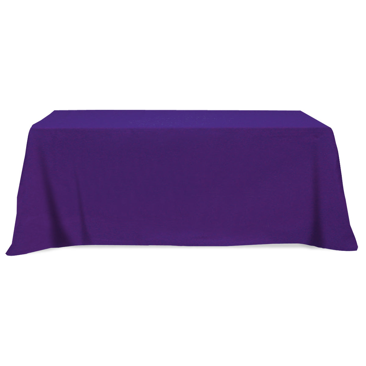 Flat Poly Cotton Table Cover, Four Sided, 8 Foot Table - Flat Poly/Cotton 4-sided Table Cover - fits 8' standard table