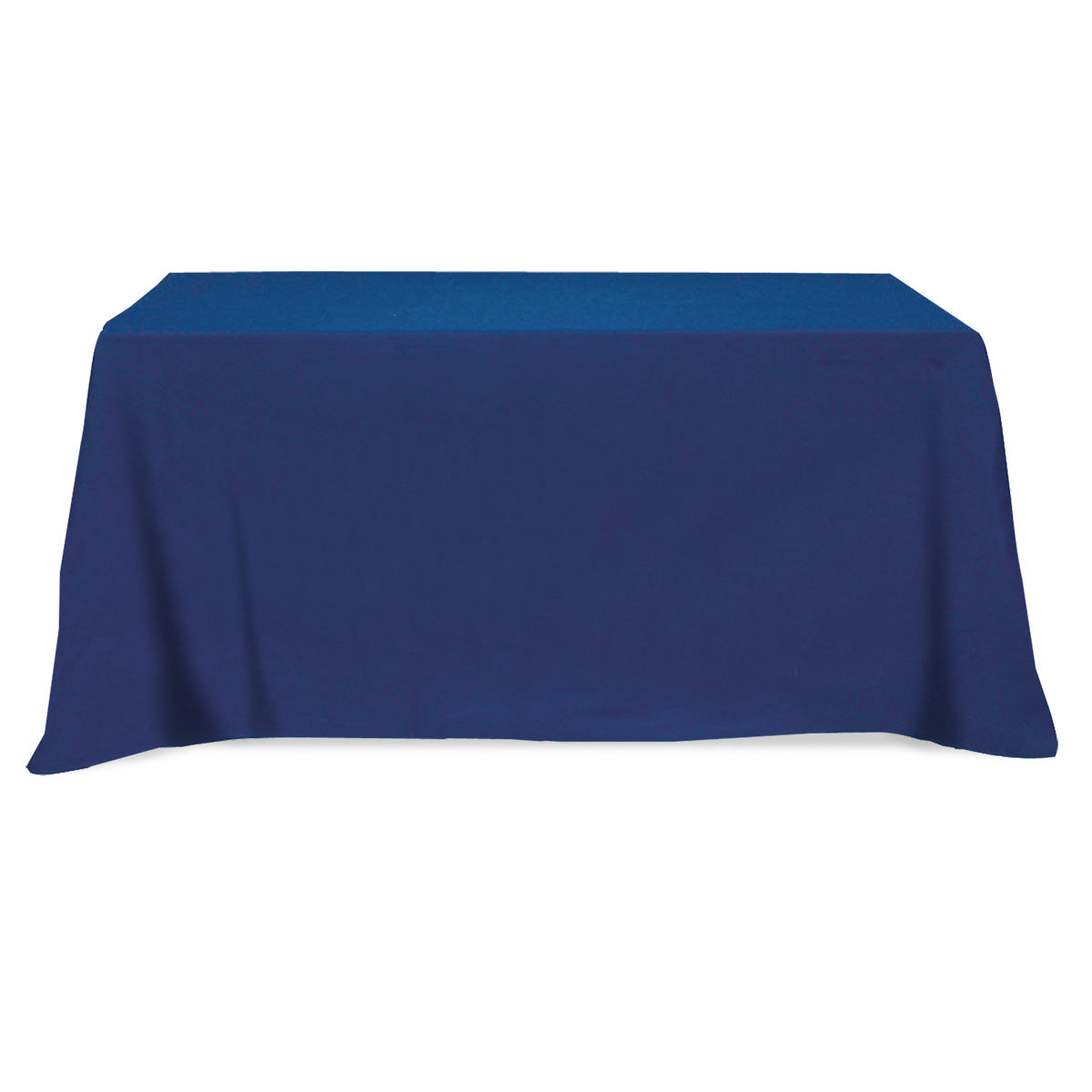 Flat Poly Cotton Table Cover, Three Sided, 6 Foot Table