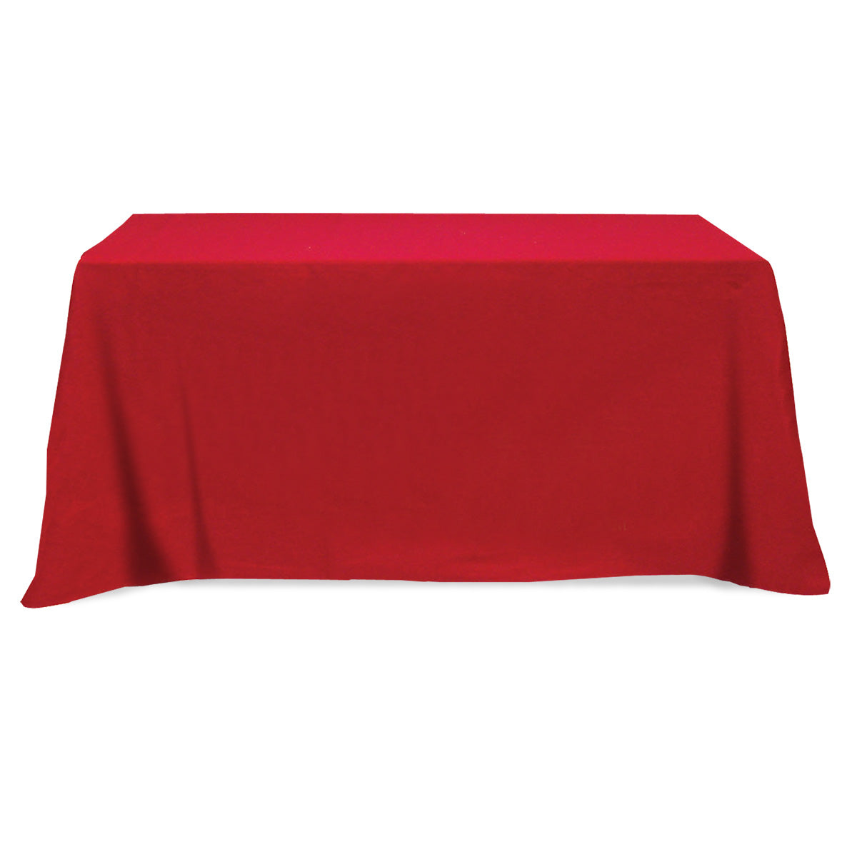 Flat Poly Cotton Table Cover, Three Sided, 6 Foot Table - Flat Poly/Cotton 3-sided Table Cover - fits 6' standard table