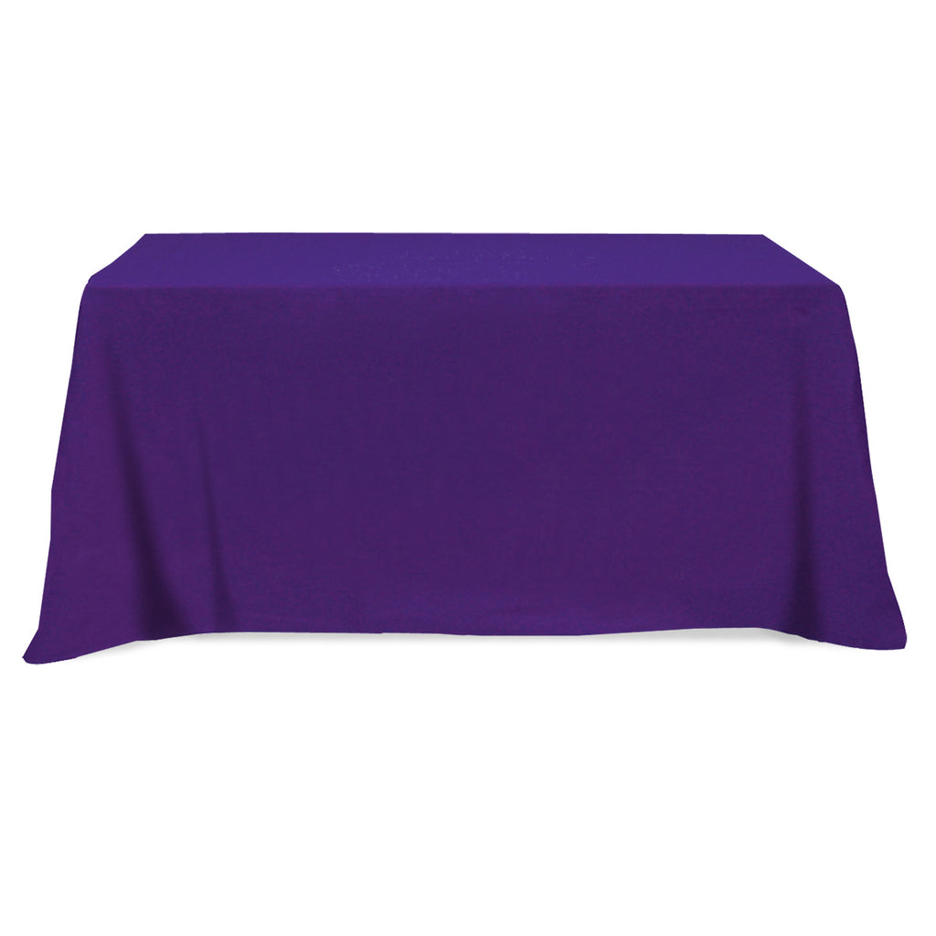 Flat Poly Cotton Table Cover, Three Sided, 6 Foot Table - Flat Poly/Cotton 3-sided Table Cover - fits 6' standard table