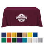 Flat Poly Cotton Table Cover, Three Sided, 6 Foot Table - Flat Poly/Cotton 3-sided Table Cover - fits 6' standard table
