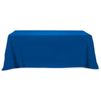 Flat Poly Cotton Table Cover, Three Sided, 8 Foot Table