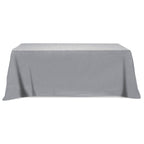 Flat Poly Cotton Table Cover, Three Sided, 8 Foot Table - Flat Poly/Cotton 3-sided Table Cover - fits 8' standard table