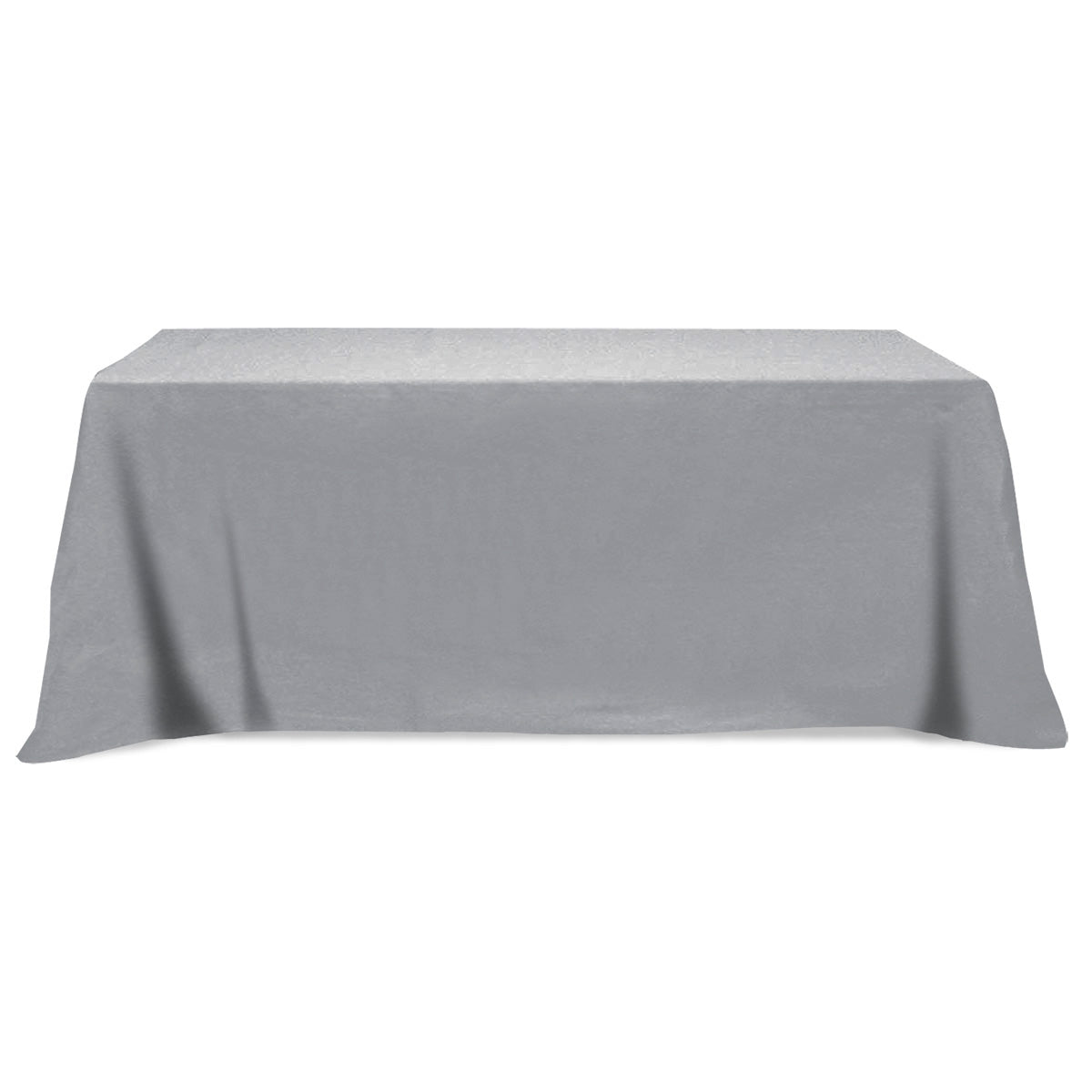 Flat Poly Cotton Table Cover, Three Sided, 8 Foot Table - Flat Poly/Cotton 3-sided Table Cover - fits 8' standard table