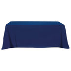 Flat Poly Cotton Table Cover, Three Sided, 8 Foot Table - Flat Poly/Cotton 3-sided Table Cover - fits 8' standard table