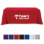 Flat Poly Cotton Table Cover, Three Sided, 8 Foot Table - Flat Poly/Cotton 3-sided Table Cover - fits 8' standard table