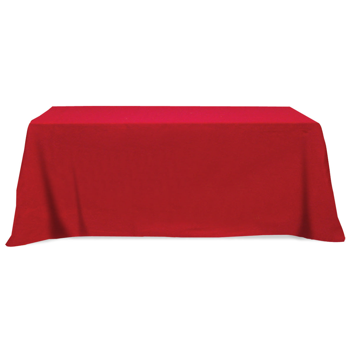 Flat Poly Cotton Table Cover, Three Sided, 8 Foot Table - Flat Poly/Cotton 3-sided Table Cover - fits 8' standard table