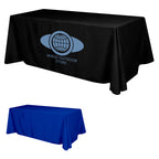 Flat Polyester Table Cover, Four Sided, 8 Foot Table - Flat Polyester 4-Sided Table Cover - fits 8' standard table