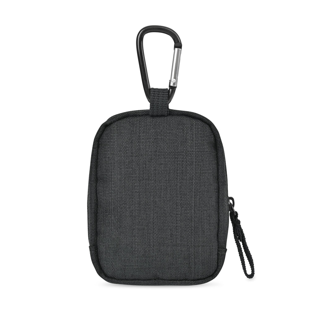 Fletcher Mini Zip Pouch Bag Charm with Carabiner - Black Sand - View 4
