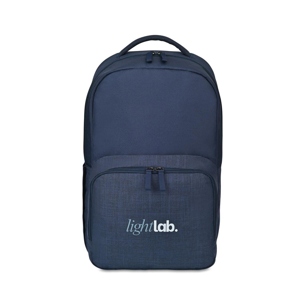 Fletcher Recycled Laptop Backpack, 16 Inch - Navy Heather - View 1