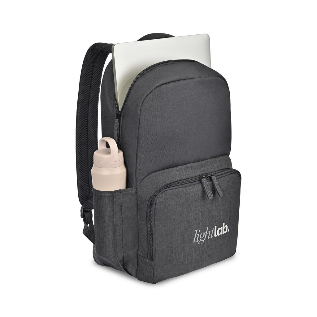 Fletcher Recycled Laptop Backpack, 16 Inch Transfer - Black Sand - View 2