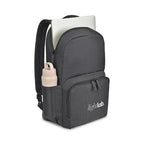 Fletcher Recycled Laptop Backpack, 16 Inch Transfer - Black Sand - View 2