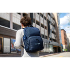 Fletcher Recycled Laptop Backpack, 16 Inch Transfer - Navy Heather - View 5