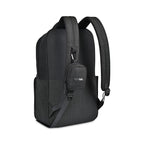 Fletcher Recycled Laptop Backpack with Mini Pouch Charm - Black Sand - View 2