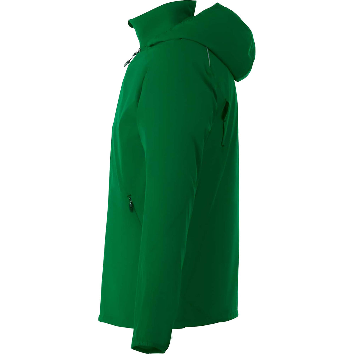 Flint Water Resistant Jacket with Roll-Away Hood for Men Debossing - Forest Green - Left Side