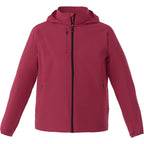 Flint Water Resistant Jacket with Roll-Away Hood for Men Debossing - Maroon - Front