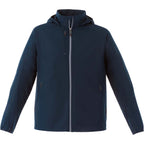 Flint Water Resistant Jacket with Roll-Away Hood for Men Debossing - Navy - Front