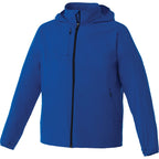 Flint Water Resistant Jacket with Roll-Away Hood for Men Debossing - New Royal - Front Flat