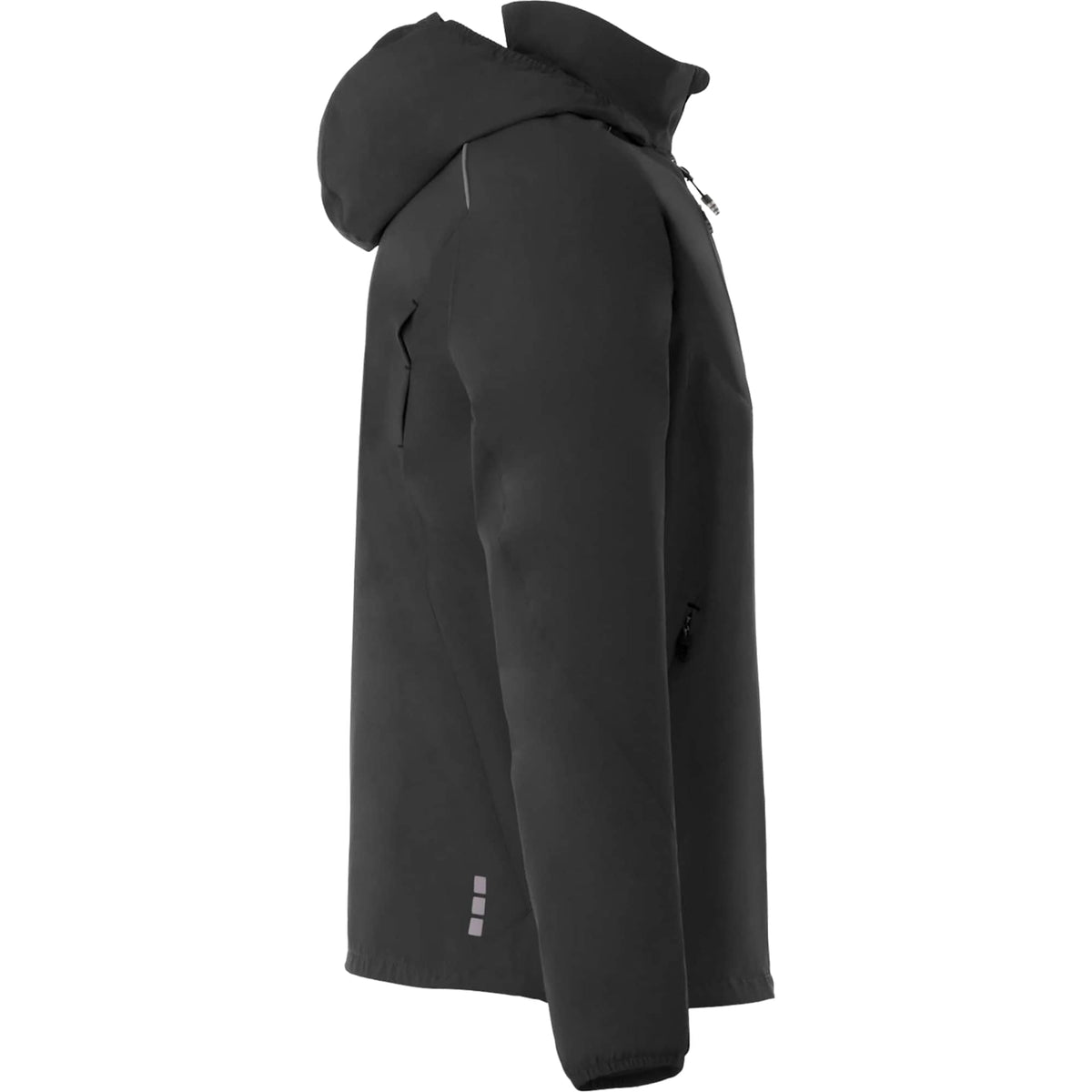 Flint Water Resistant Jacket with Roll-Away Hood for Men Transfer - Black - Right Side