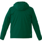 Flint Water Resistant Jacket with Roll-Away Hood for Men Transfer - Forest Green - Back Flat