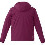 Flint Water Resistant Jacket with Roll-Away Hood for Men Transfer - Maroon - Back Flat