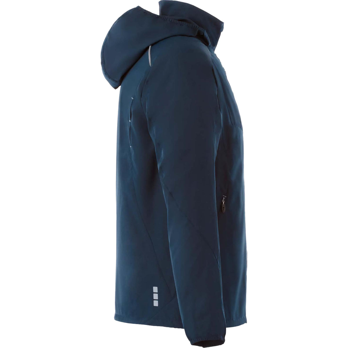 Flint Water Resistant Jacket with Roll-Away Hood for Men Transfer - Navy - Right Side