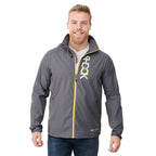 Flint Water Resistant Jacket with Roll-Away Hood for Men Transfer - Steel Grey - Front On Model