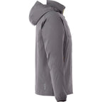 Flint Water Resistant Jacket with Roll-Away Hood for Men Transfer - Steel Grey - Right Side