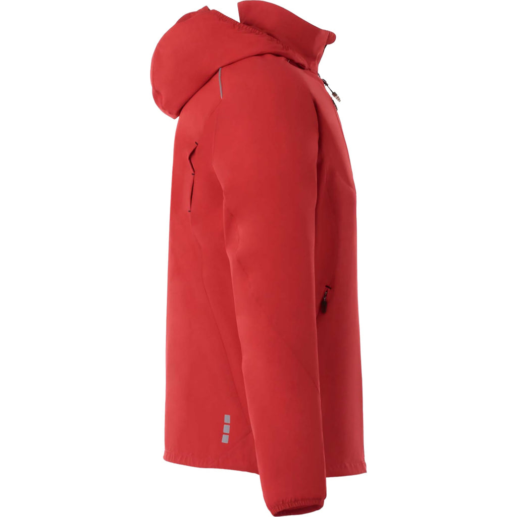 Flint Water Resistant Jacket with Roll-Away Hood for Men Transfer - Team Red - Right Side