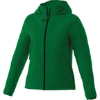 Flint Water Resistant Jacket with Roll-Away Hood for Women Embroidery - Forest Green - Front Flat
