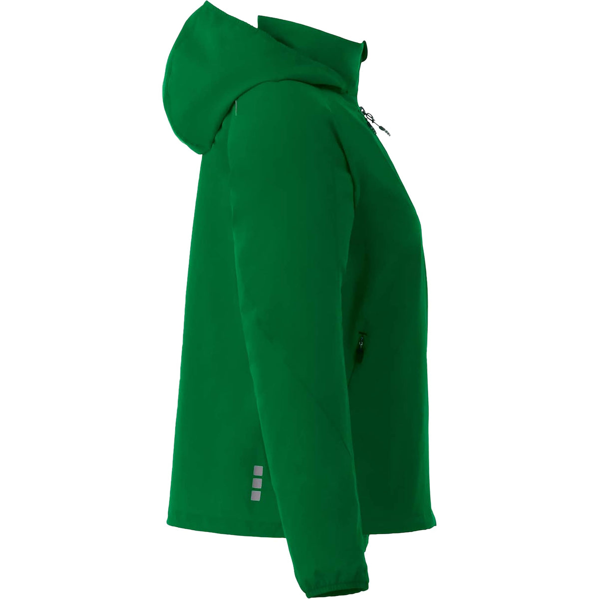 Flint Water Resistant Jacket with Roll-Away Hood for Women Embroidery - Forest Green - Right Side