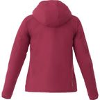Flint Water Resistant Jacket with Roll-Away Hood for Women Embroidery - Maroon - Back Flat