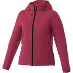 Flint Water Resistant Jacket with Roll-Away Hood for Women Embroidery - Maroon - Front Flat