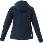 Flint Water Resistant Jacket with Roll-Away Hood for Women Embroidery - Navy - Back Flat