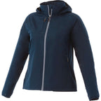 Flint Water Resistant Jacket with Roll-Away Hood for Women Embroidery - Navy - Front Flat