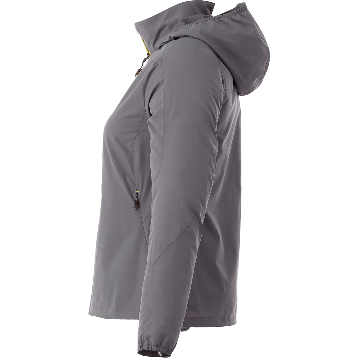 Flint Water Resistant Jacket with Roll-Away Hood for Women Embroidery - Steel Grey - Left Side