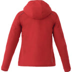 Flint Water Resistant Jacket with Roll-Away Hood for Women Embroidery - Team Red - Back Flat