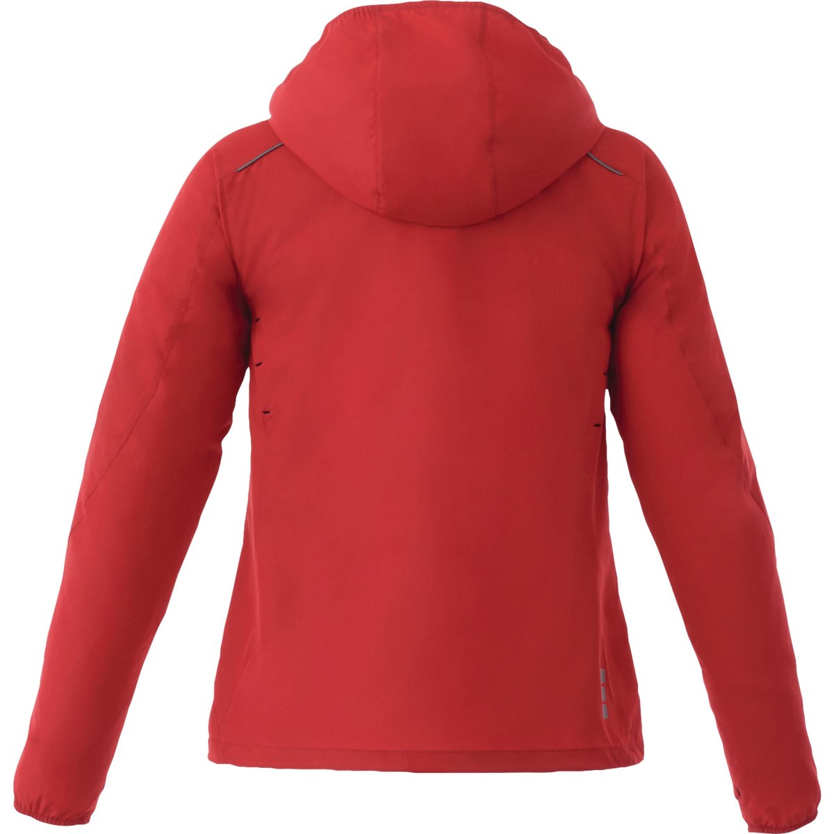 Flint Water Resistant Jacket with Roll-Away Hood for Women Embroidery - Team Red - Back Flat