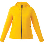 Flint Water Resistant Jacket with Roll-Away Hood for Women Embroidery - Yellow - Front Flat