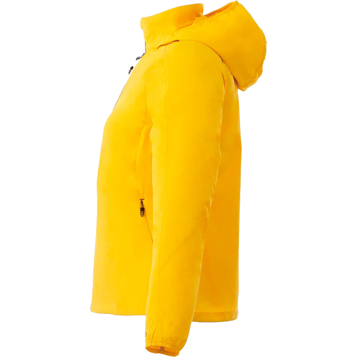 Flint Water Resistant Jacket with Roll-Away Hood for Women Embroidery - Yellow - Left Side