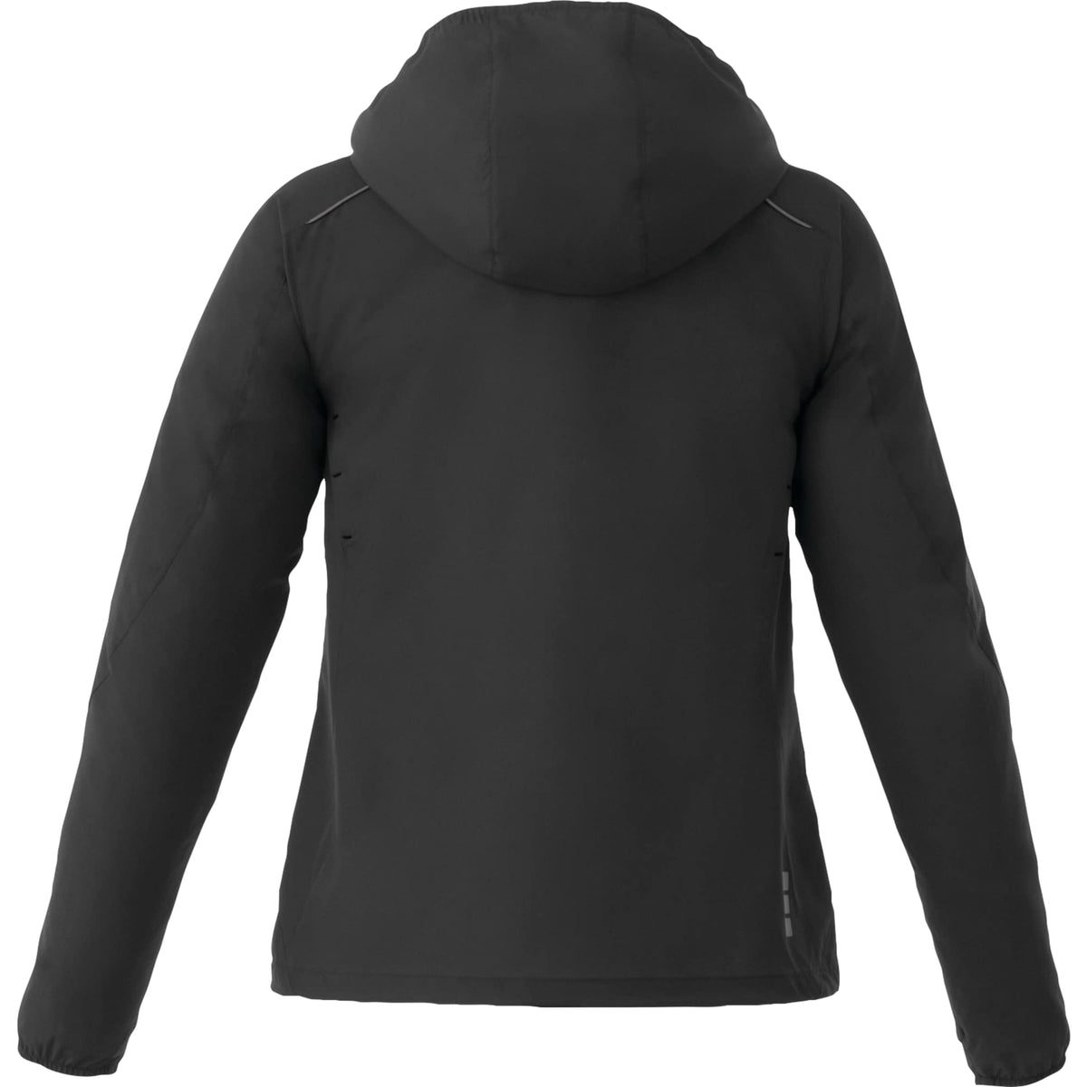 Flint Water Resistant Jacket with Roll-Away Hood for Women Transfer - Black - Back Flat