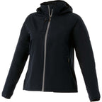 Flint Water Resistant Jacket with Roll-Away Hood for Women Transfer - Black - Front Flat
