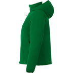 Flint Water Resistant Jacket with Roll-Away Hood for Women Transfer - Forest Green - Left Side
