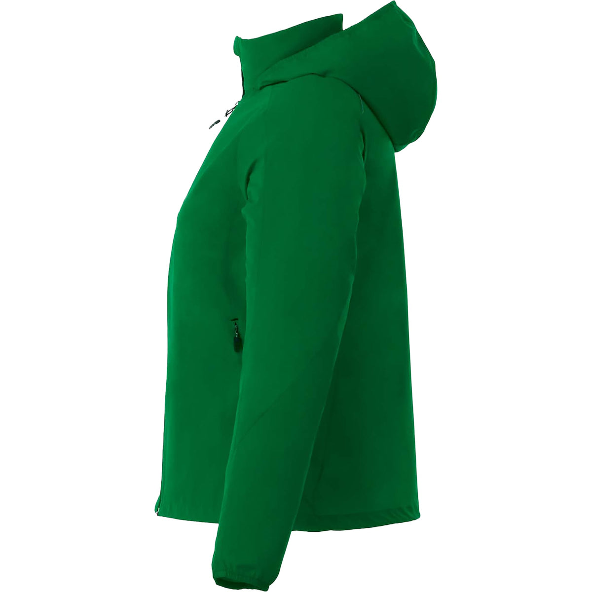 Flint Water Resistant Jacket with Roll-Away Hood for Women Transfer - Forest Green - Left Side