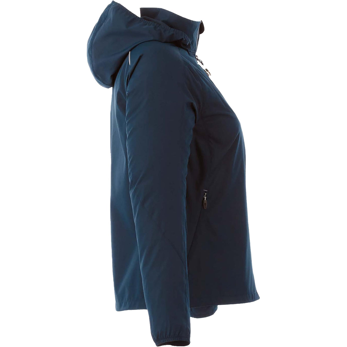 Flint Water Resistant Jacket with Roll-Away Hood for Women Transfer - Navy - Right Side