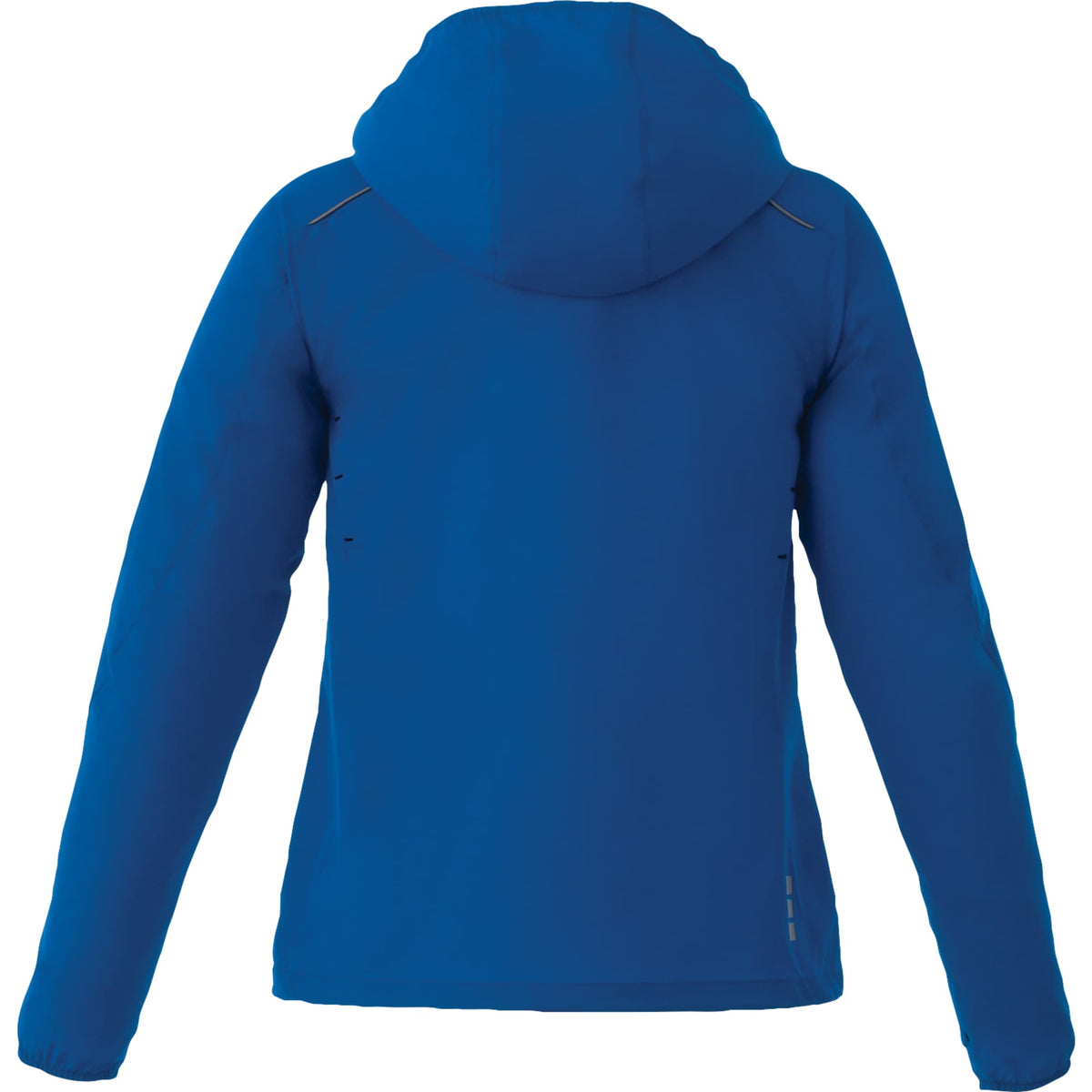 Flint Water Resistant Jacket with Roll-Away Hood for Women Transfer - New Royal - Back Flat