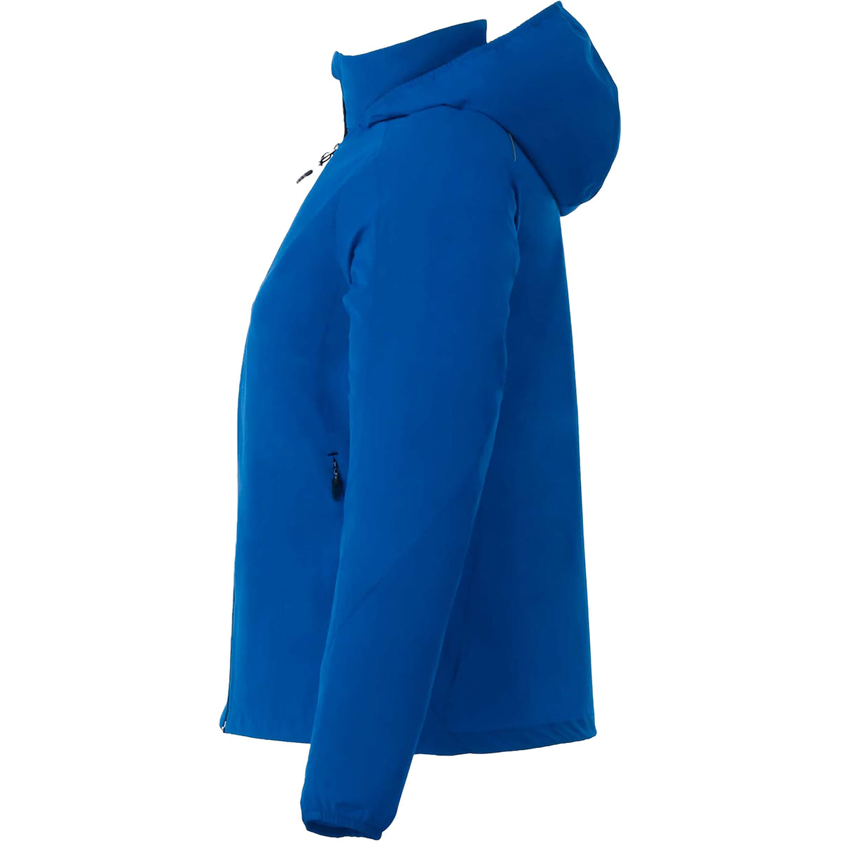 Flint Water Resistant Jacket with Roll-Away Hood for Women Transfer - New Royal - Left Side