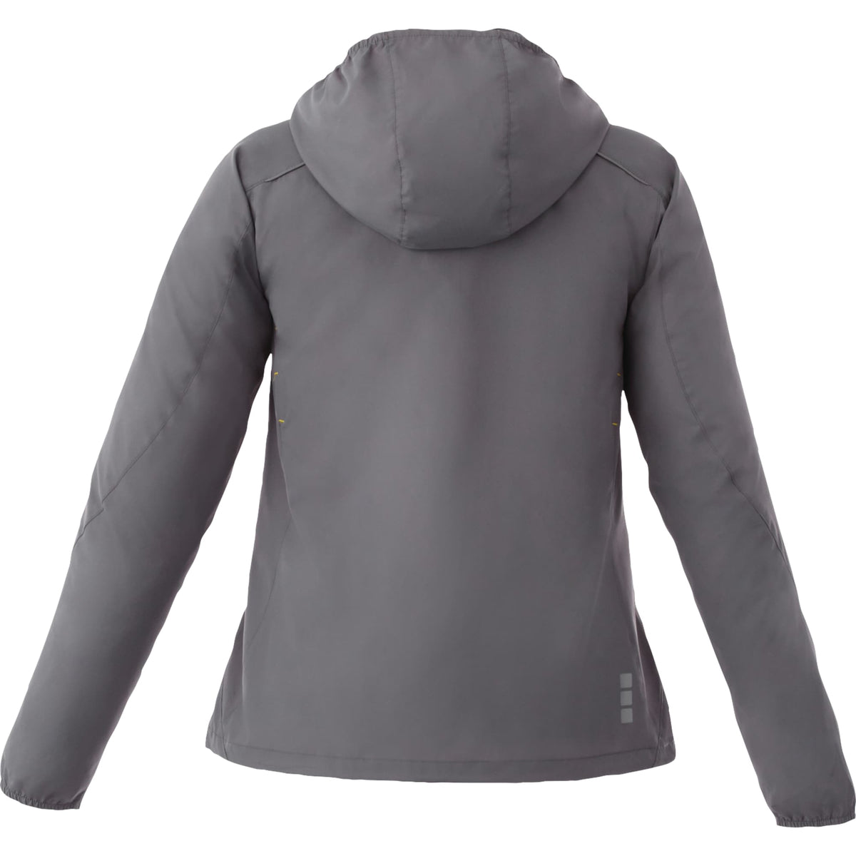 Flint Water Resistant Jacket with Roll-Away Hood for Women Transfer - Steel Grey - Back Flat